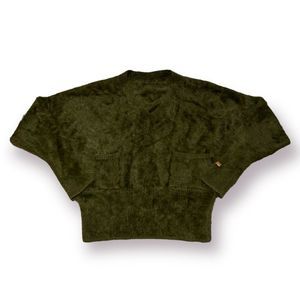 Alice Wang Hunter Green Fuzzy Sweater Size Small